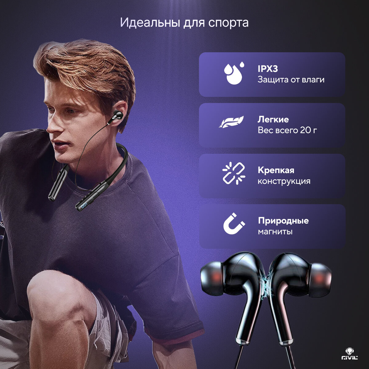 Обзор: Наушники беспроводные спортивные bluetooth Dressphone DP-06