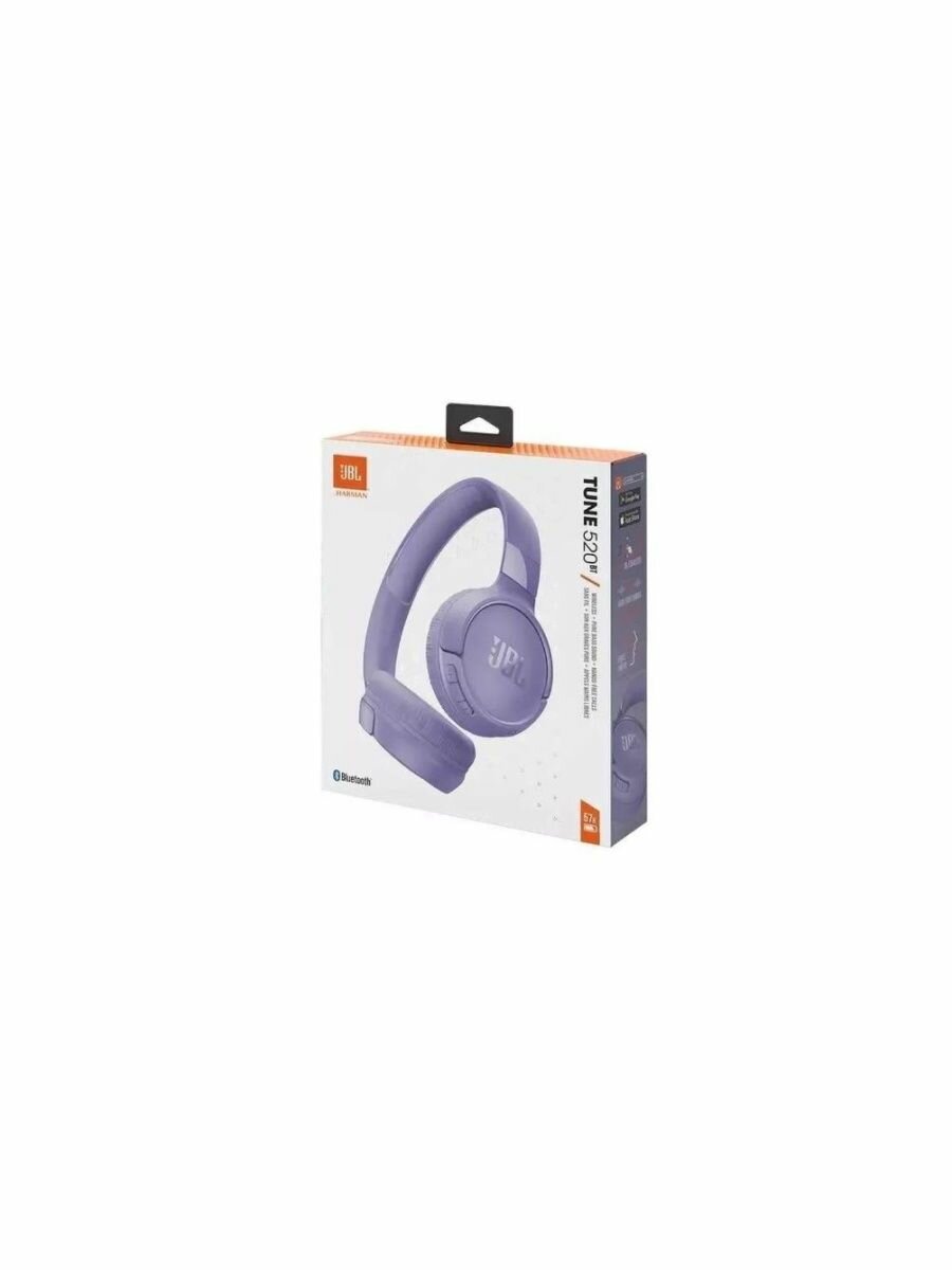 Обзор: Беспроводные наушники JBL Tune 520BT Global, USB Type-C, фиолетовый