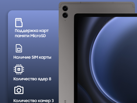 Обзор: Планшет Samsung Galaxy Tab S9 FE Plus Wi-Fi 8/128 ГБ, Gray, серый